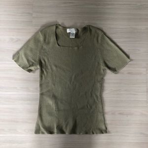 Petite Sophisticated Square Neck Top